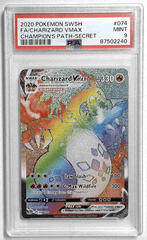 V1047: 2020: FA/CHARIZARD VMAX: 074/073: CHAMPION'S PATH-SECRET: PSA 9: MINT: 87502240